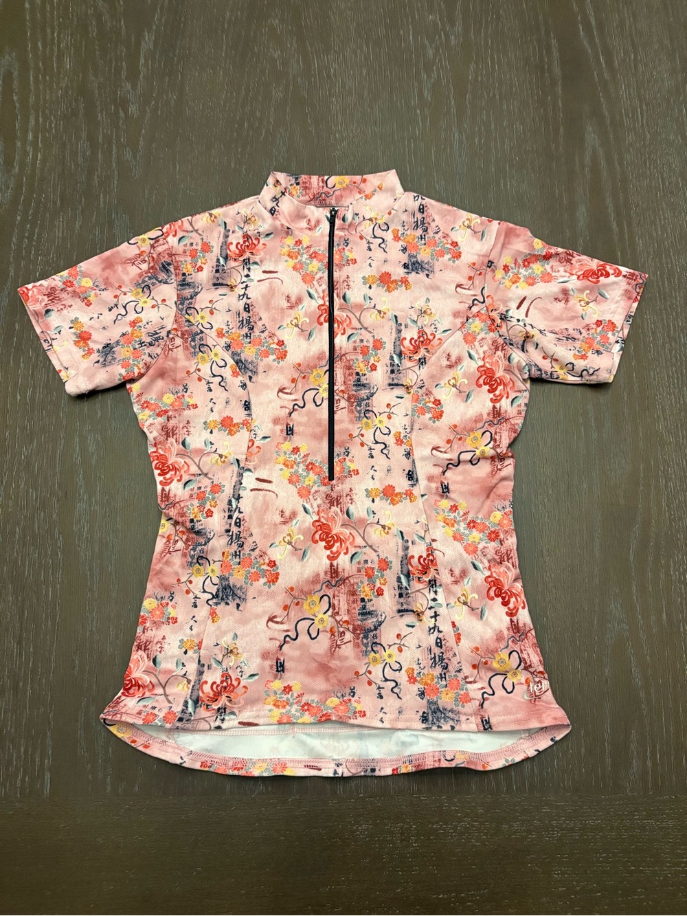 Gorgeous Vintage Terry Women’s S Pink Japanese Floral Cycling Jersey